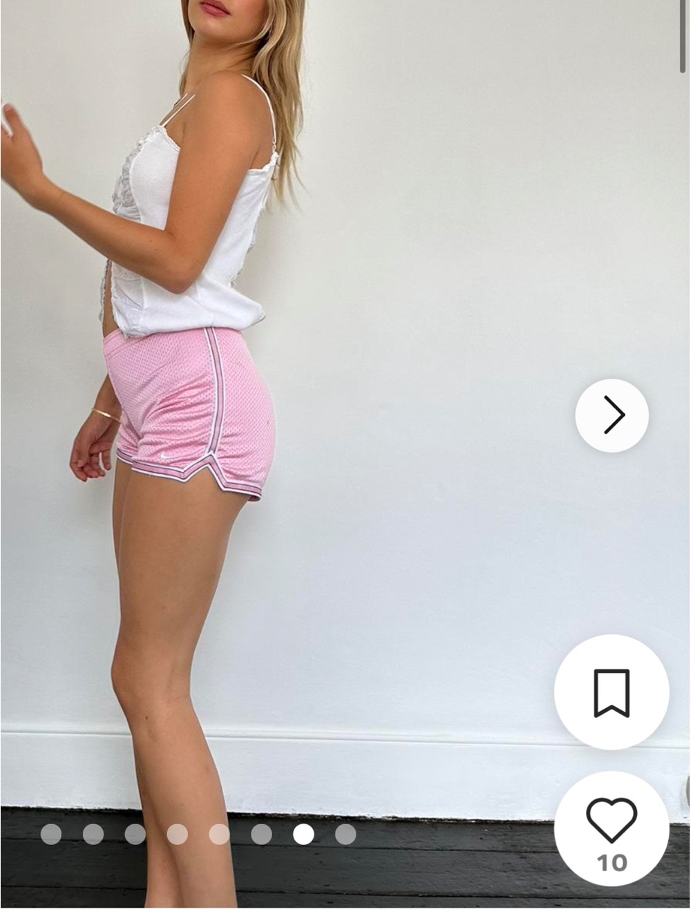 Nike Pink Mesh Athletic Shorts with Drawstring